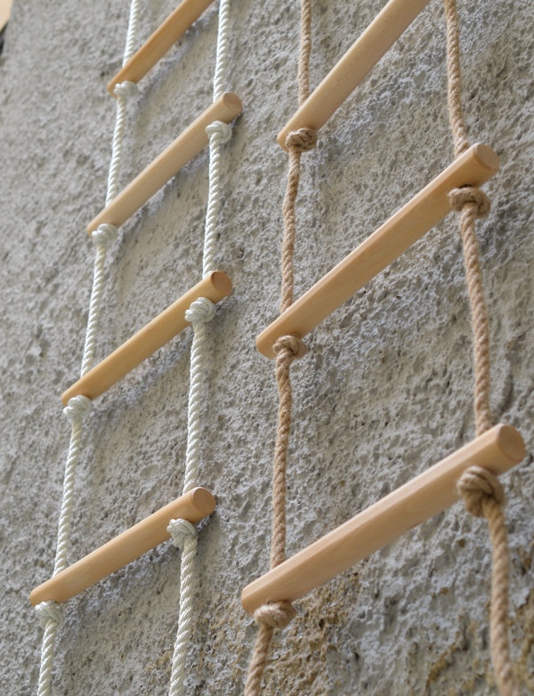 Provazový žebřík - přírodní lano, šplhací, lanový, na šplh, juta