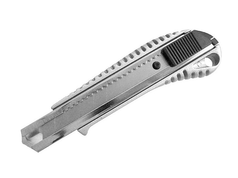 Nůž ulamovací kovový 18mm, břit, řezák, čepel, výsuvný