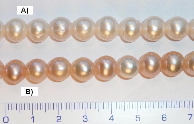 Říční perly ø 9 - 10 mm 