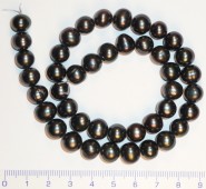 Černé perly ø 9-10 mm  šňůra 37 cm